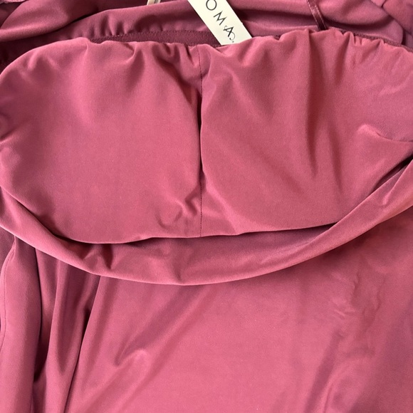 Soma Matte Jersey Midi Bra Dress In Cabernet Off The Shoulder Women’s Sz M NWT - Picture 6 of 8